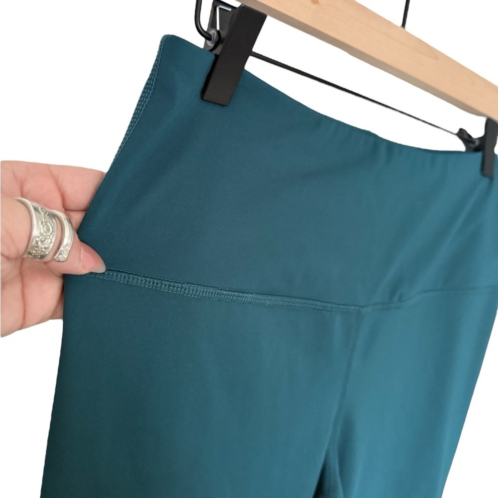 Teal High-Waisted Leggings - Picture 2 of 6
